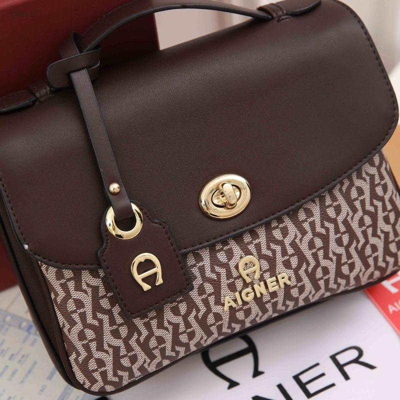 Best Seller RESTOK Aigner 23026-3 Top Handle Cros body Bag Signature