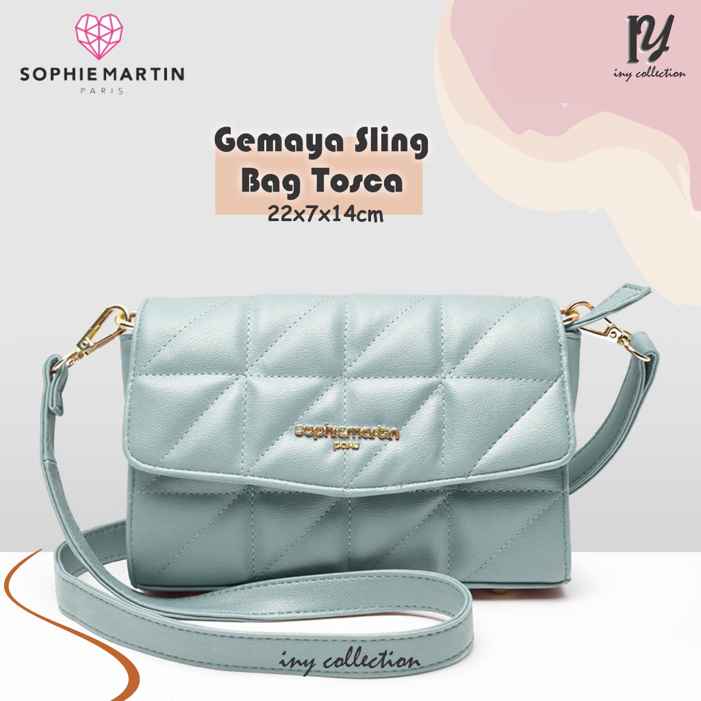 Gemaya Tosca Sling Bag by Sophie Martin Paris Tas Wanita Clutch Warna Hijau Tosca