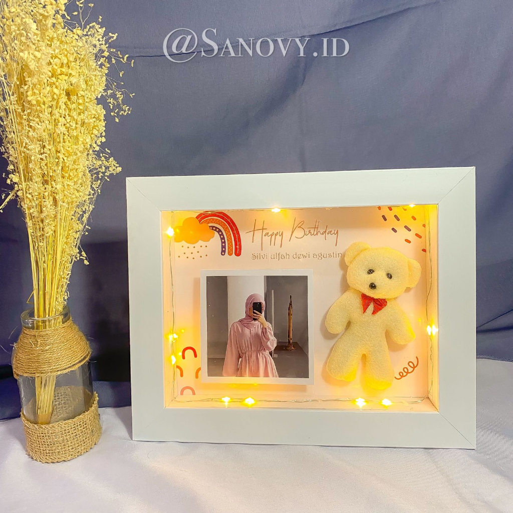 1520003 flowers frame 3d 15x20 boneka custom | FRAME FOTO | wisuda | PERNIKAHAN| BIRTHDAY  DLL