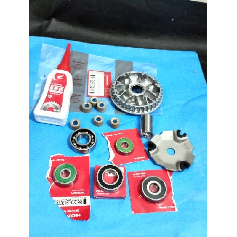 Rumah roller assy KVY +bearing rasio gardan set+ oli gardan honda beat scoopy spacy karbu
