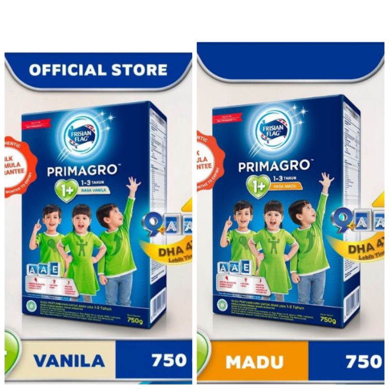 

FRISIAN FLAG Primagro 1+ Susu Pertumbuhan Anak 1-3 Tahun Vanila/Madu 750 g