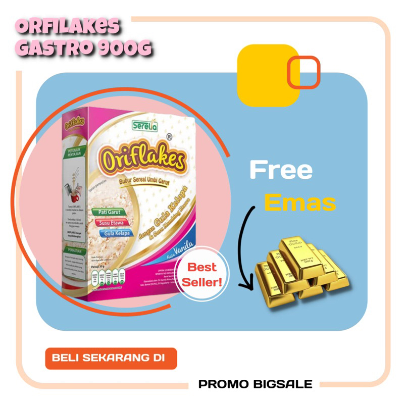 

Oriflakes Asam Lambung Sereal Umbi Garut Free Gluten Plus Susu Etawa 900gram Atasi magh Kronis Asam Lambung Gerd Serta Luka Lambung