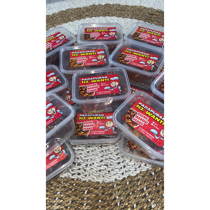 oseng mandai hj wanti dan daging mercon
