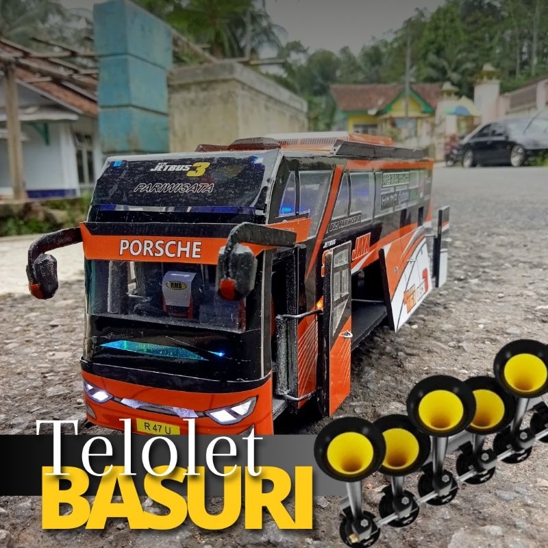 Miniatur Bus Subur Jaya Oren | Miniatur Bus Full Strobo | Miniatur Bis Indonesia | Miniatur Bis Mini