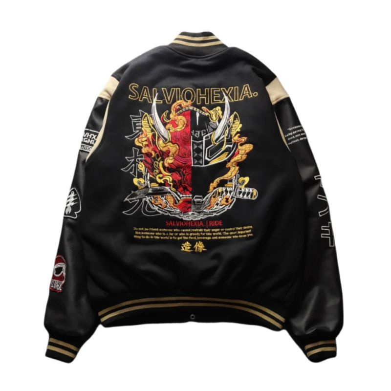Livingspace | Varsity Jacket Pria Premium Nascar Varsity Baseball Jacket Vintage