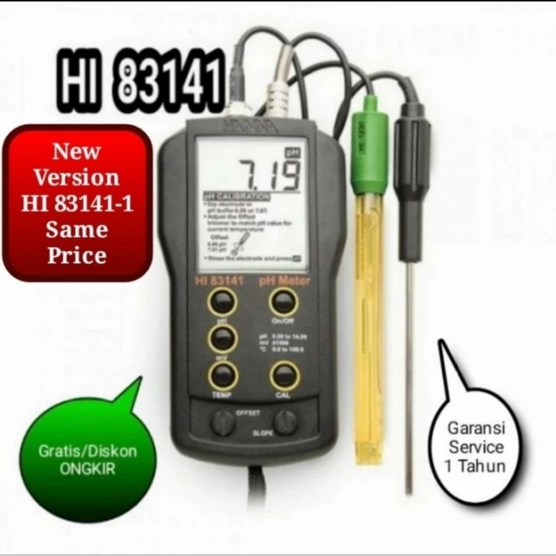 HI-83141 pH Meter with Electrode and Temperature Probe HI83141