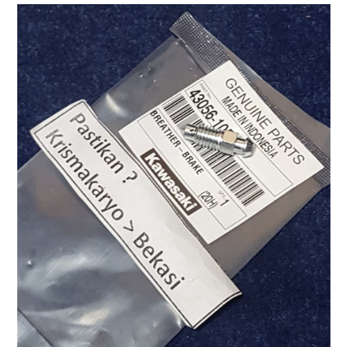 Baut Angin Rem Ninja RR 150 R Ori Nepel Angin Baut Bleeder Caliper Kawasaki