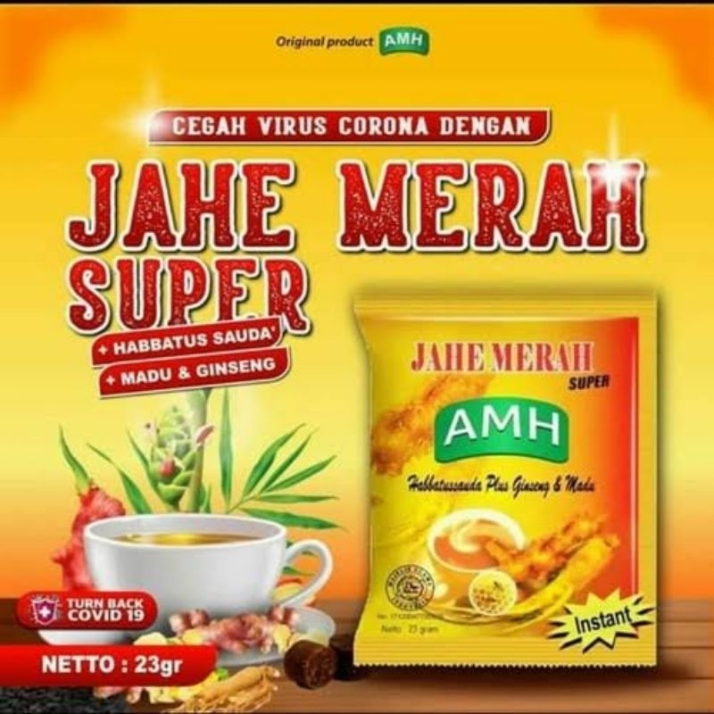 

Wedang Jahe Dan Susu Jahe AMH/Jahe Merah Herbal Instan/Kemasan Rentengan