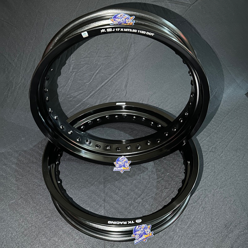 VELG TK BRIGHT SUPERMOTO CRF KLX 150 WR155 SET 17 X 300 / 350 HOLE 36