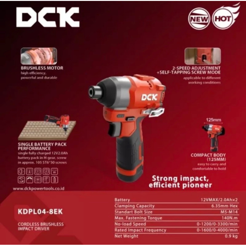DCK impact driver 12v