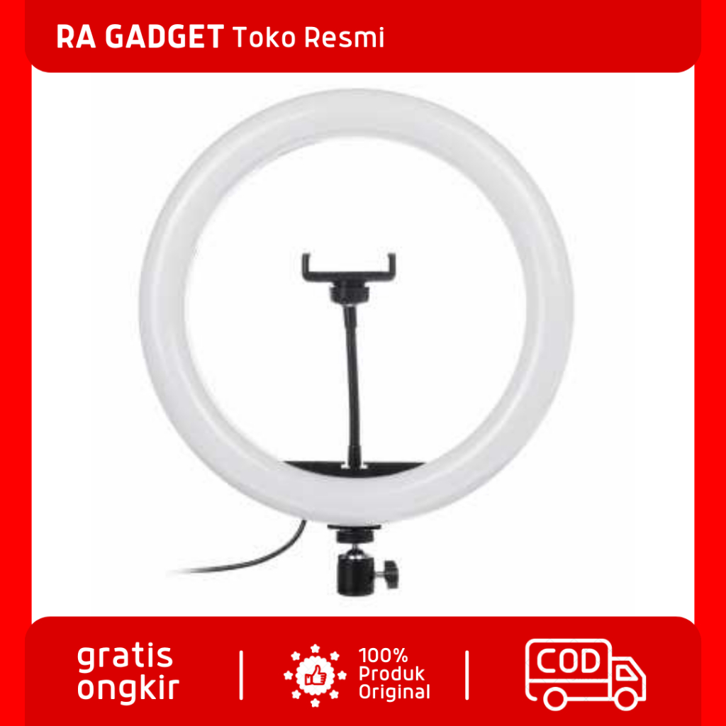 Lampu Ring Light 120 LED 10W Dimmable 2700-7000K 10 Inch / Ringlight Ringlet Mini Lampu Cincin Besar