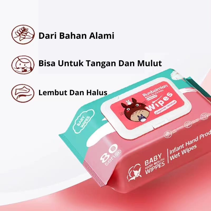 KP122 - TISU BASAH BAYI ISI 80 LEMBAR TISSUE BASAH BABY MURAH BABY WIPES WET TISSUE BABY-5
