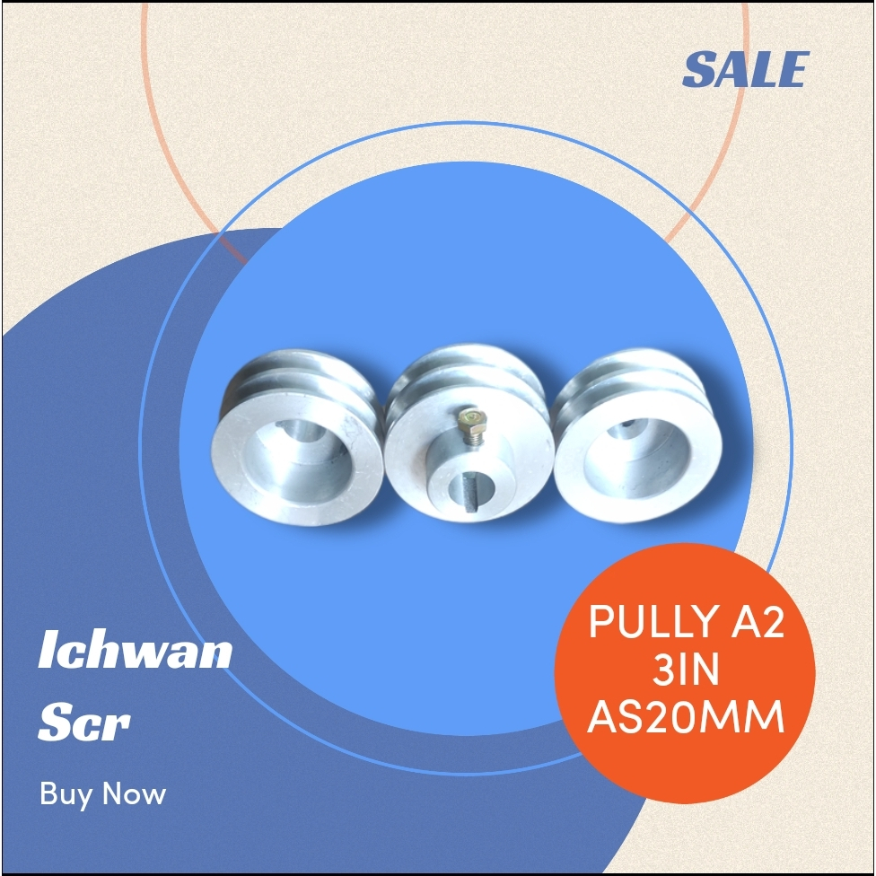 Pully 3inch A2 Pulley Aluminium AS 19mm dan 20mm