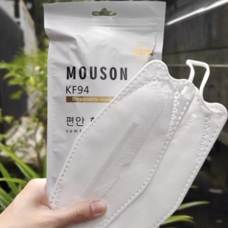 MASKER KF94 MOUSON ISI 10 PCS PER PACK WARNA HITAM PUTIH PINK COKLAT NUDE HIJAU HARGA MURAH BANJARMA
