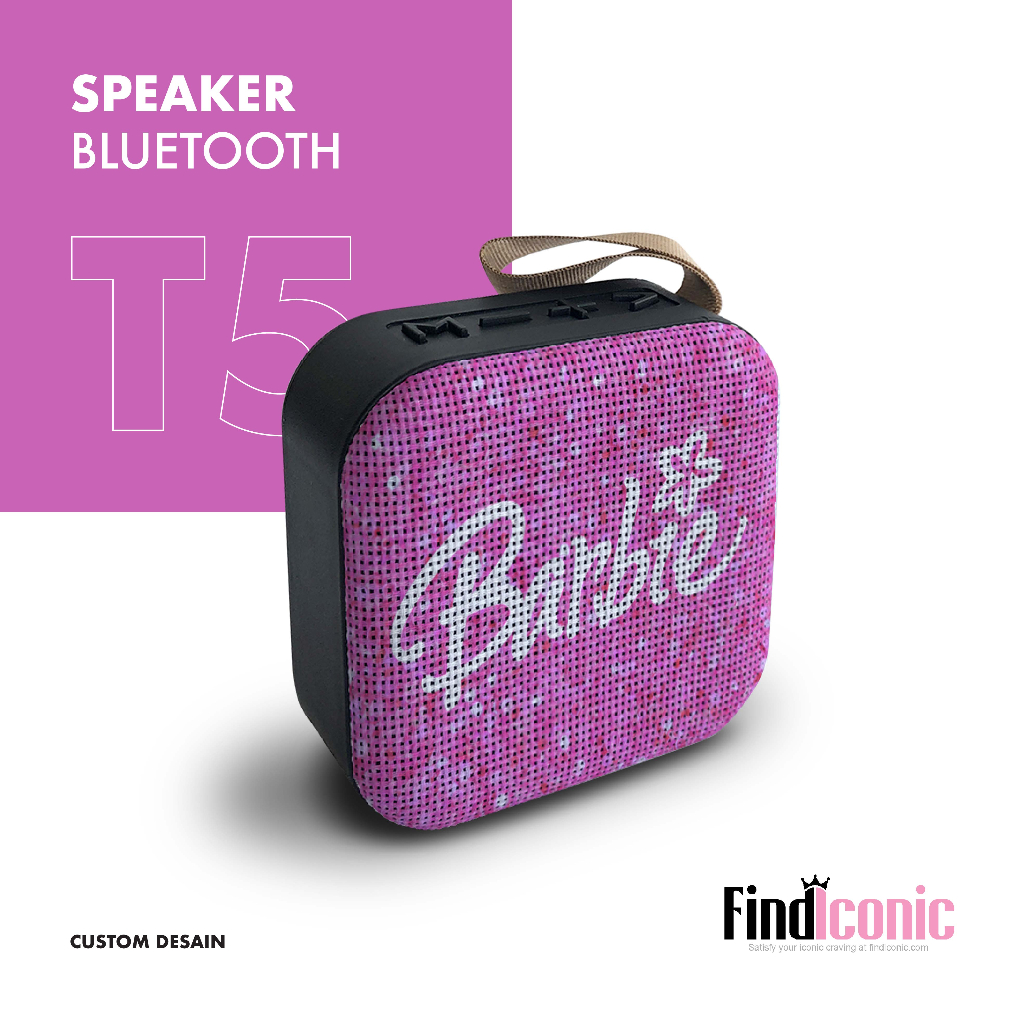 Speaker  Bluetooth T5  - Speaker Custom - Barbie
