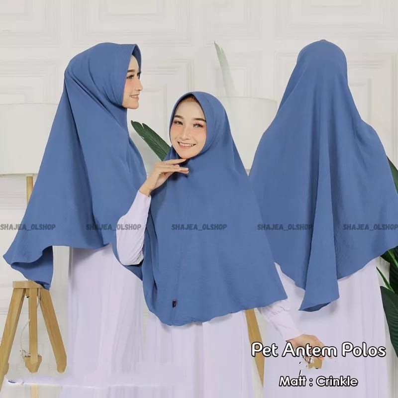 JILBAB CRINKLE AIRFLOW BERGO MARYAM PET JILBAB INSTAN JUMBO