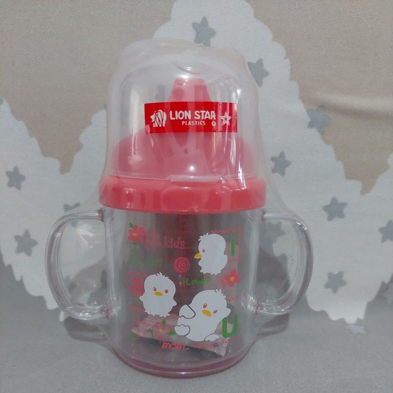 Lion Star Mug Plastik Sippy Glass Botol Minum Training Bayi