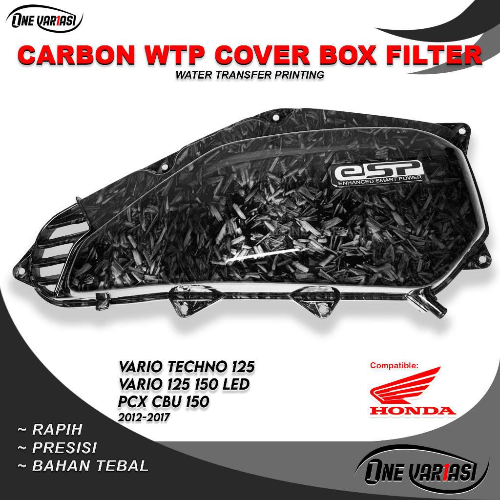 COVER BOX FILTER CARBON FORGED KARBON VARIO 125 FI VARIO 125 TECHNO FORGED