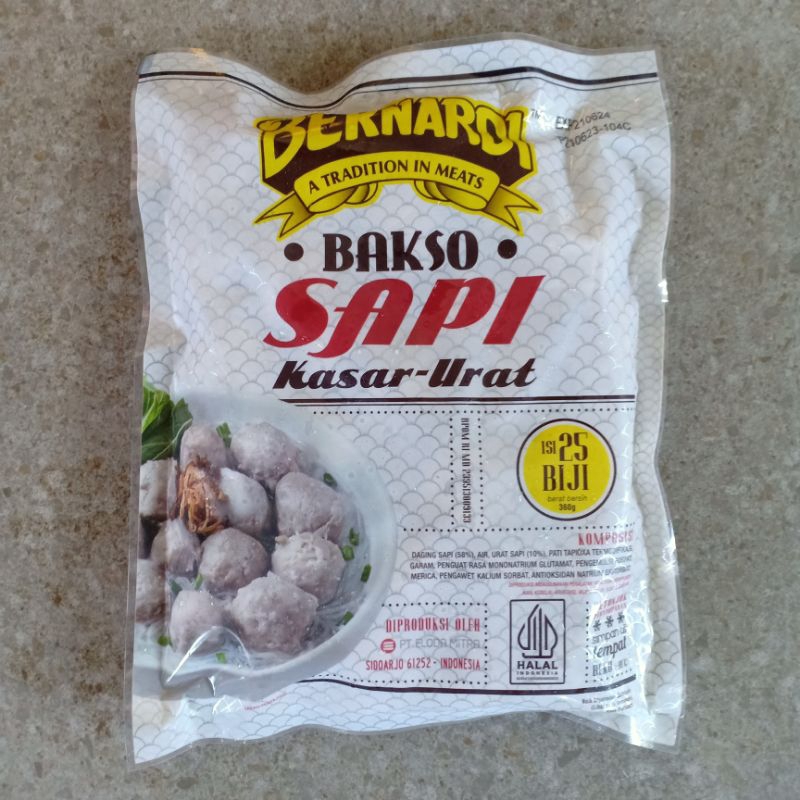 

Bernardi Bakso Sapi Kasar / Urat isi 25 pc 340 gram