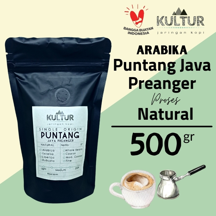 

COFFEE BEAN BIJI KOPI ARABIKA PUNTANG NATURAL PROCESS 500 GR