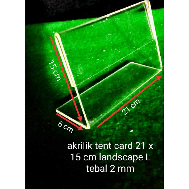 

RK tent card/tempat brosur akrilik a5 uk 15 x 21 cm tebal 2 mm