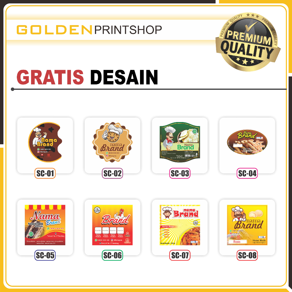 Cetak Stiker label satuan | Cetak Stiker Label Custom | Cetak Stiker Makanan