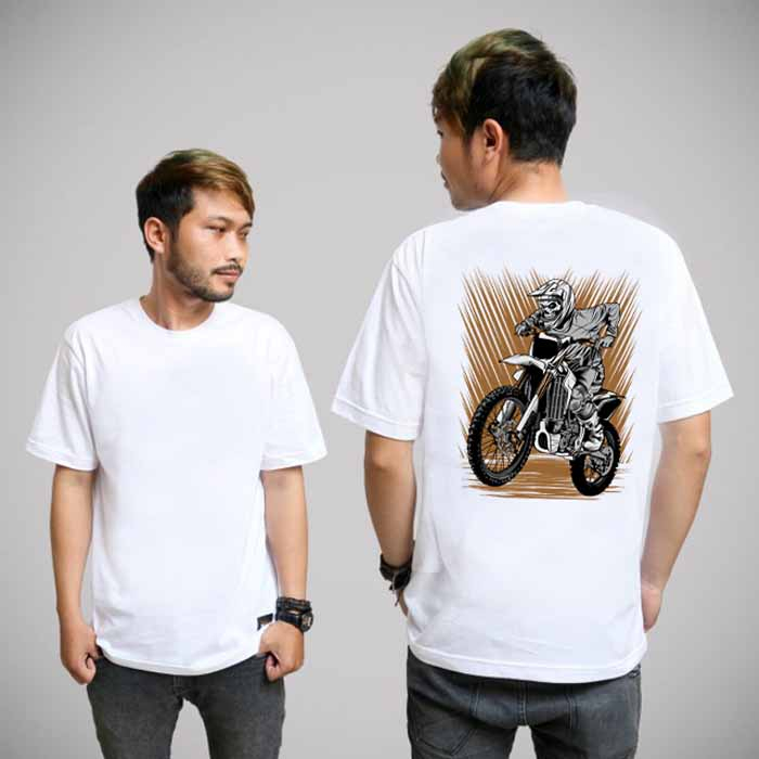 Kaos Motocross MX Tshirt Unisex Casual Bahan 100% Cotton
