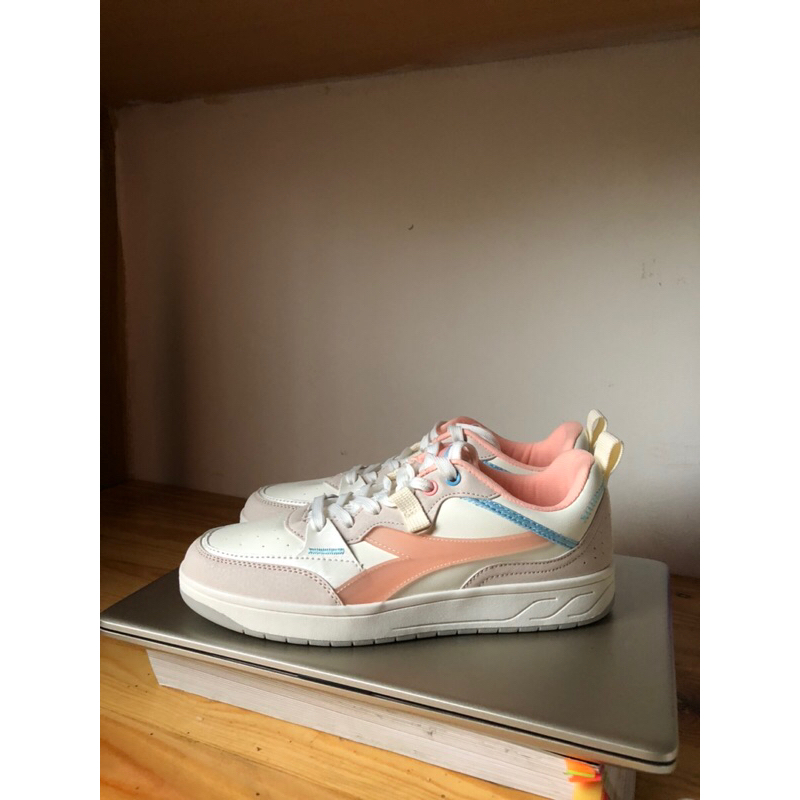 [New 38] DIADORA HERLIN WOMEN'S CASUAL SHOES - WHITE/CORAL