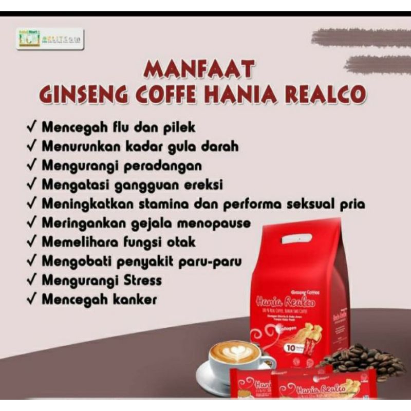 Kopi ginseng realco/kopi hania realco/kopi ginseng hni