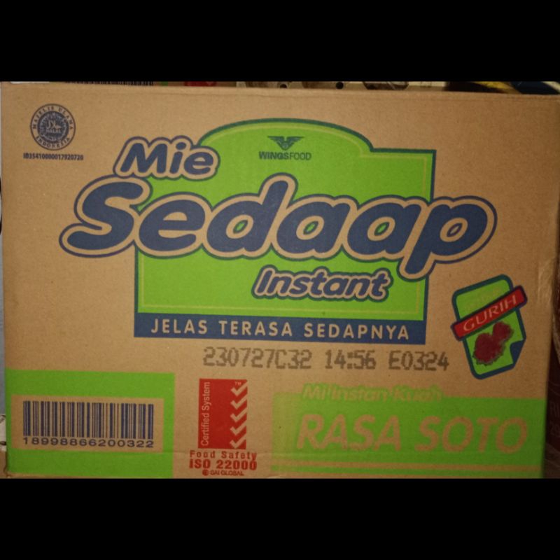 

Sedaap Soto 1 Dus isi 40 pcs!