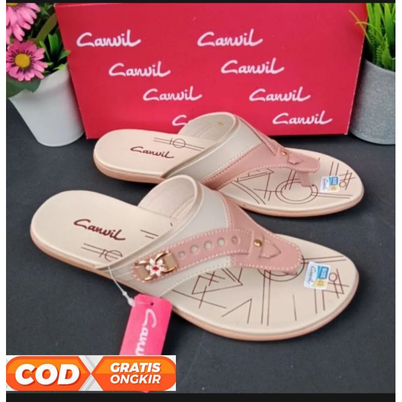 Sandal wanita carwil - sandal cewek kekinian - sandal jepit elegan - sandal kondangan terlaris