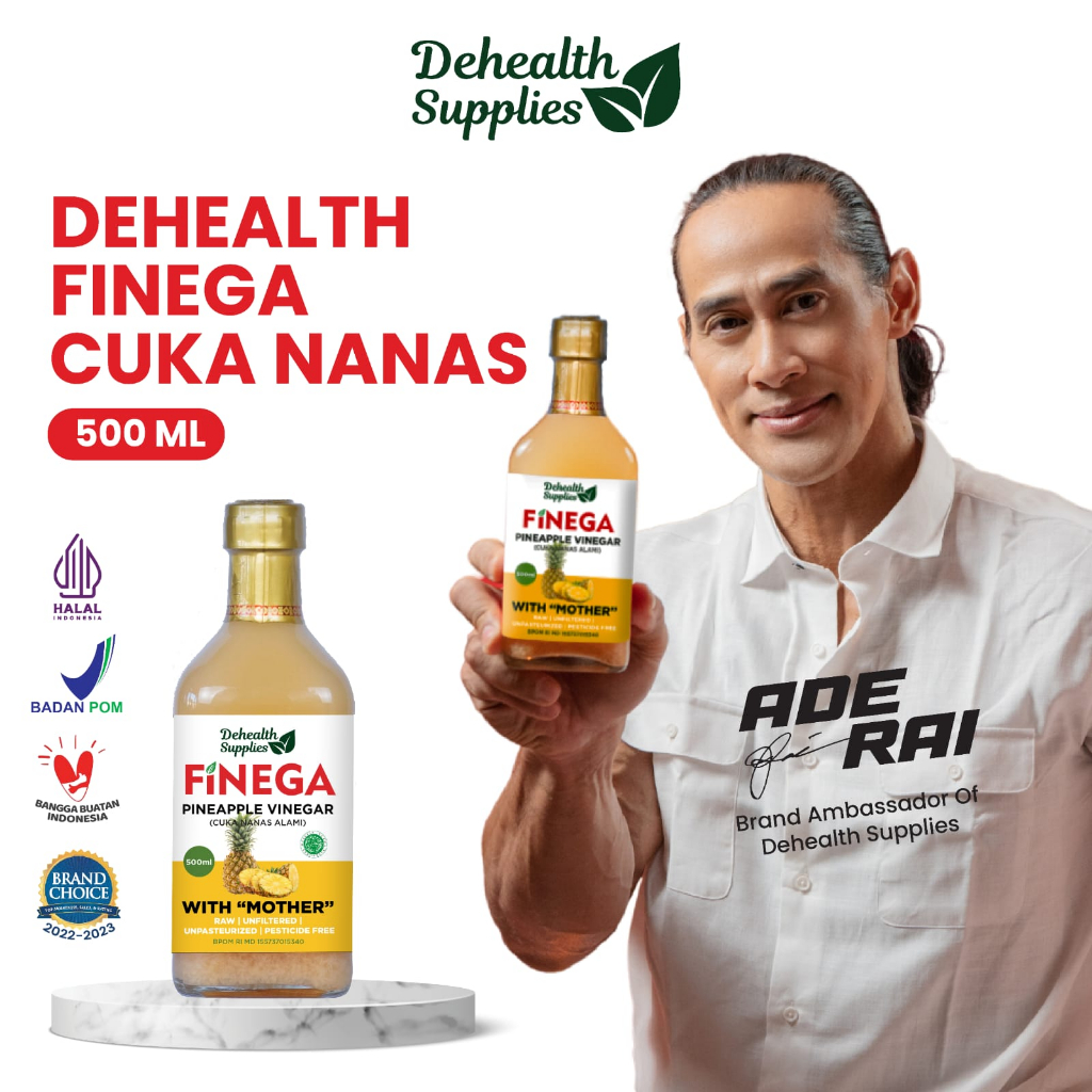 

Vinega Cuka Apel / Nanas / Lemon 500 ml Botol Kaca Halal dari Dehealth Supplies