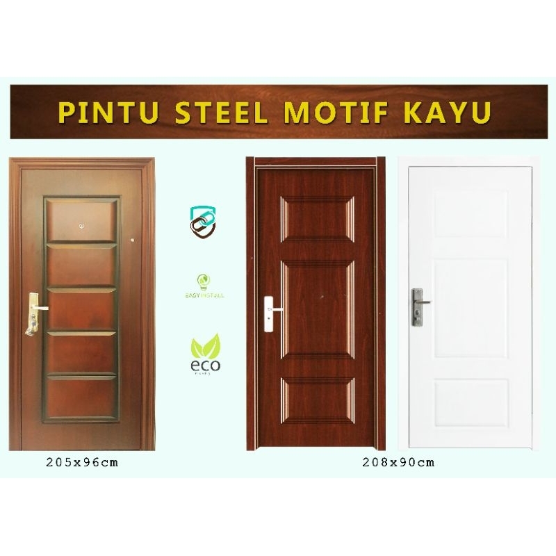 Pintu Baja / Steel Motif Kayu