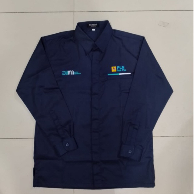 KEMEJA BUMN PLN BORDIR KOMPUTER BAJU BUMN BAJU PLN FUL BORDIR LENGAN PANJANG