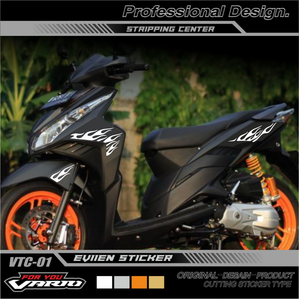 STIKER VARIO TECHNO 110 CBS CUTTING STIKER STRIPING VARIO TECHNO MOTIF API VTC-API
