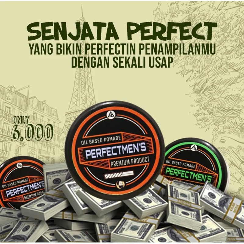 Paket POMADE Barbershop beli 20 gratis 1 sudah lengkap sisir +sticker keren perfecmtens (PMO-21)