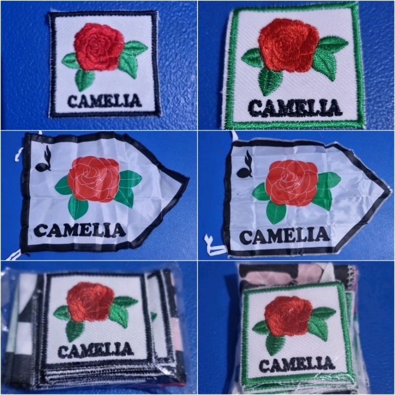 BET REGU CAMELIA | Bet Tanda Regu Bunga | Tanda Regu Bordir Gambar Bunga | Badge Pramuka