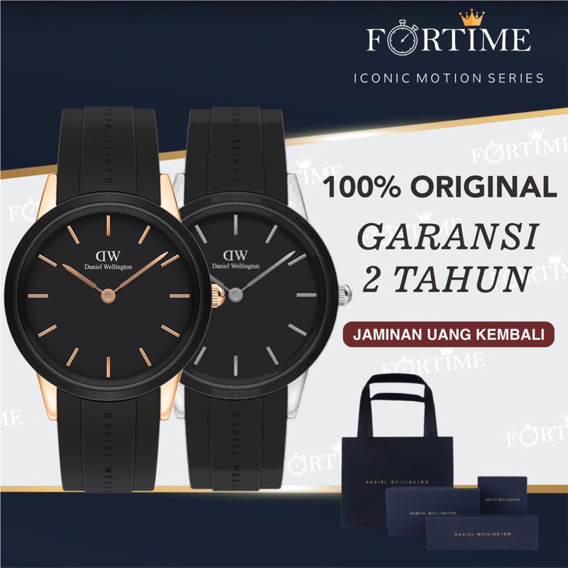 (original 100% garansi 2 tahun) daniel wellington iconic rubber strap