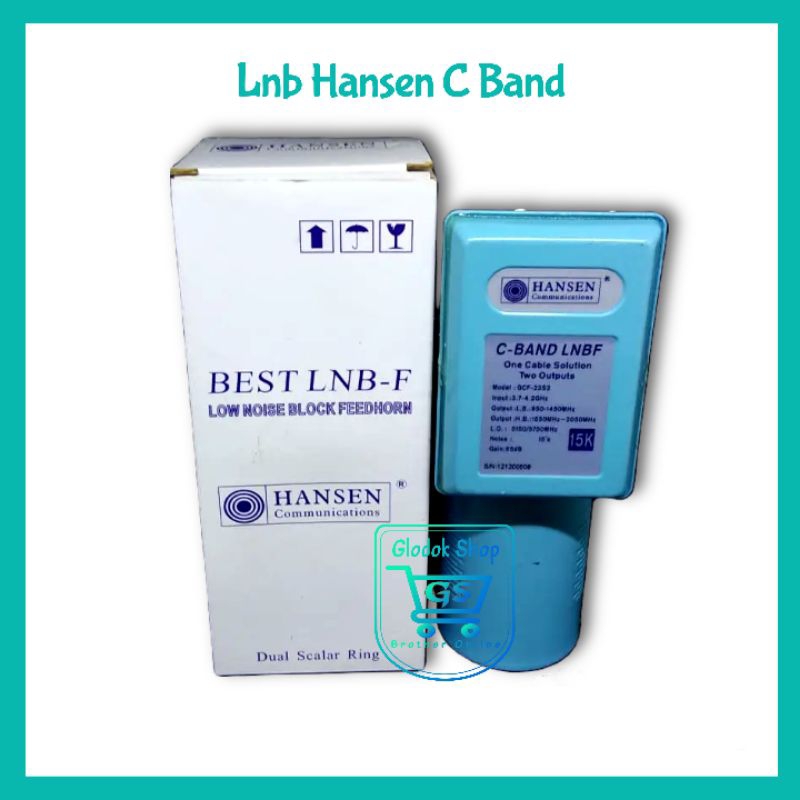 LNB C-BAND DUAL OUTPUT HANSEN LNB 2 OUTPUT HANSEN LNBF HANSEN 15K OCS GCF-22S2 LNB-F HANSEN