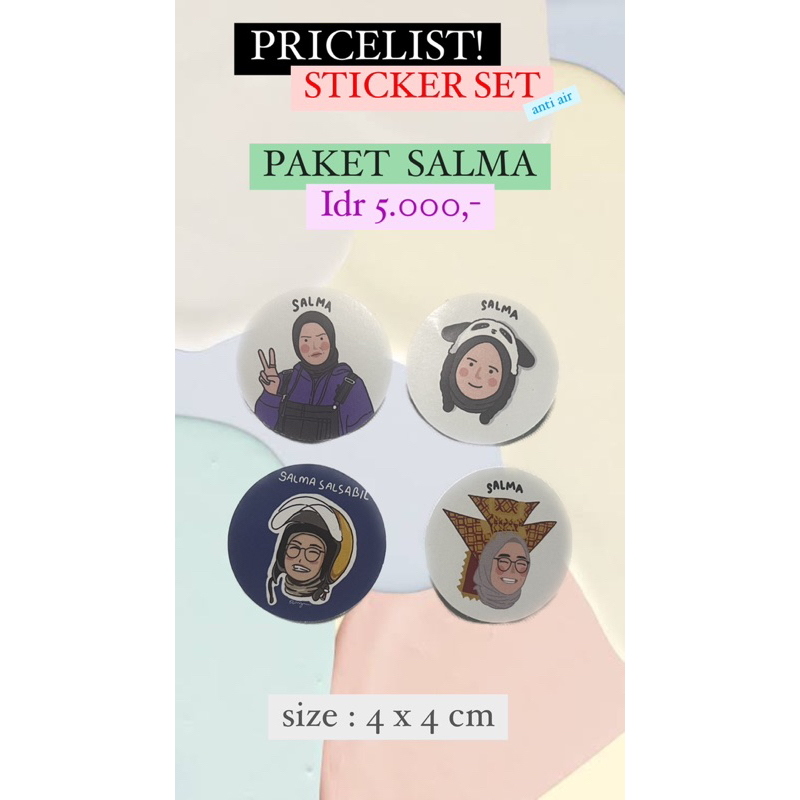

STICKER SET SALMA
