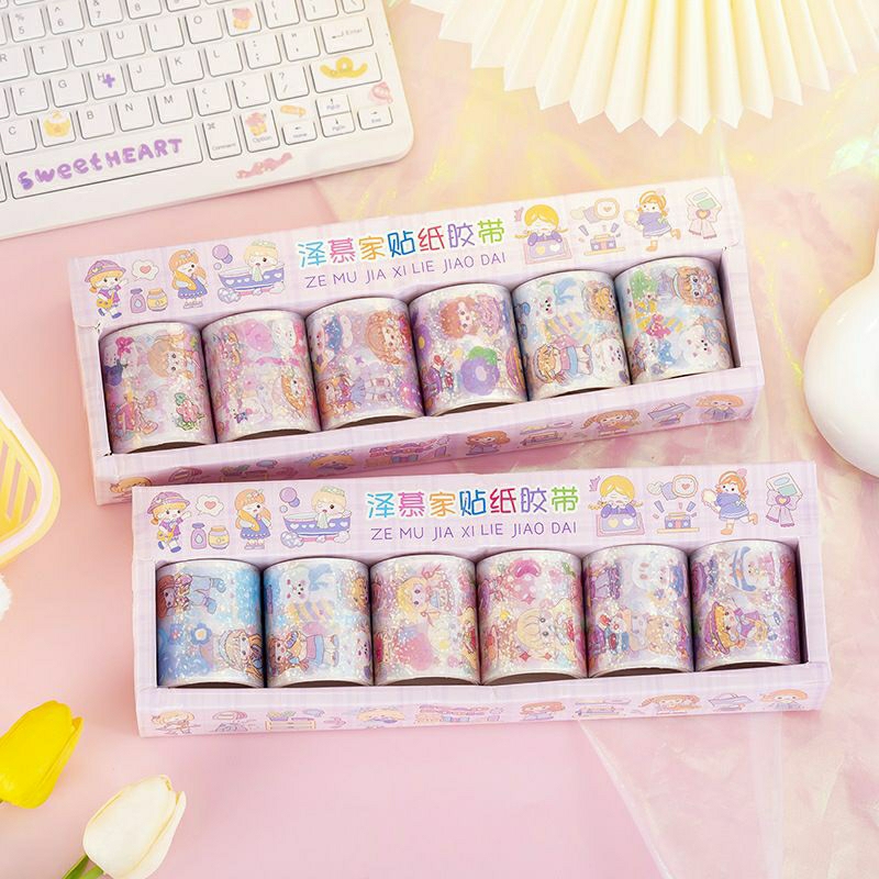 

6pcs washitape sticker transparant