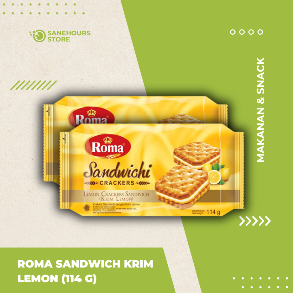 

Roma Sandwich Krim Lemon (120 Gram)