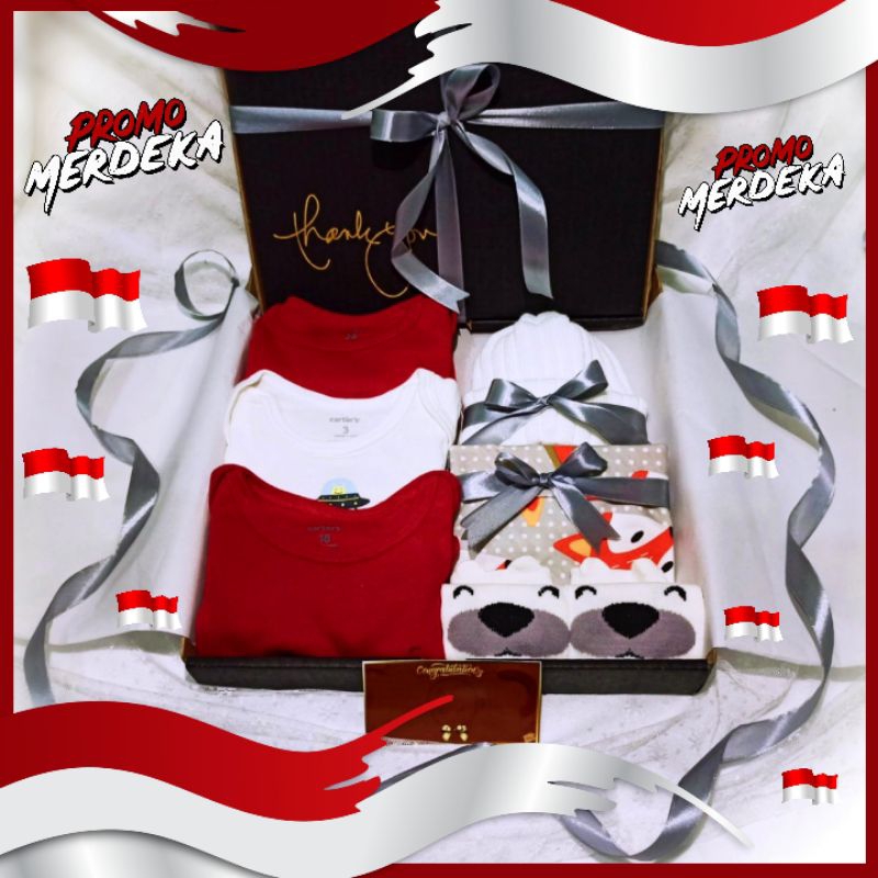 Kado Bayi Gift Set Baby Hampers Baju Box Perempuan Laki Parsel Lahiran Kembar Btmgift Box
