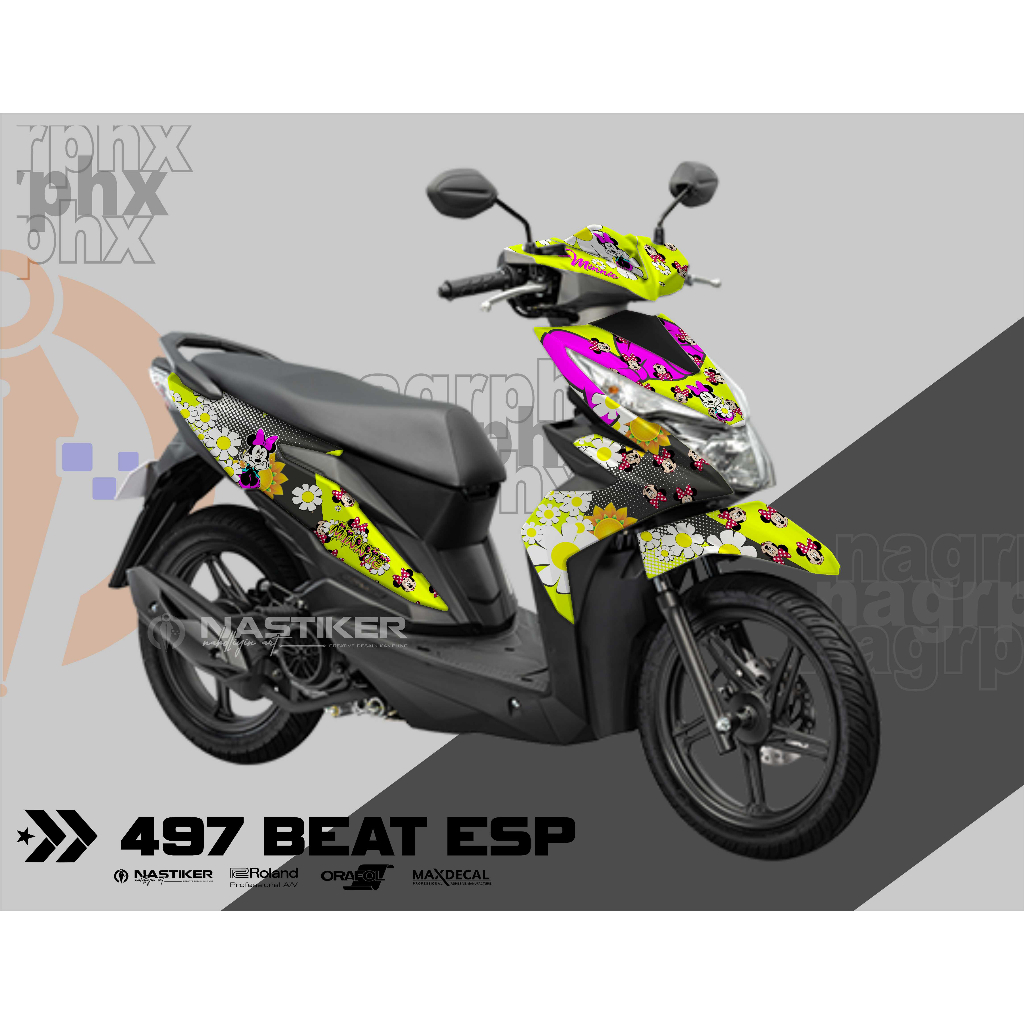 STIKER DECAL BEAT ESP 2017 2018 2019 MICKEY MOUSE - DECAL BEAT NEW ESP FULL BODY