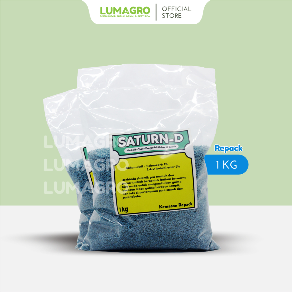 Herbisida Saturn-D 6GR 1kg Repack Tiobenkarb Pengendali Gulma Pada Tanaman Padi SaturnD Saturn D