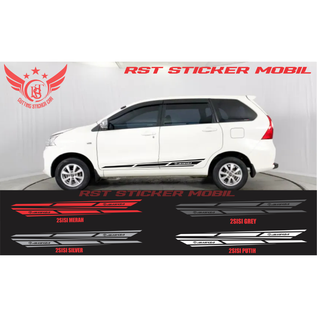 cutting sticker mobil avanza sticker stiker list body samping mobil avanza terbaru
