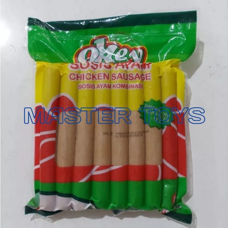 

Okey Sosis Ayam 500gr Halal Sosis Ayam Kombinasi Chicken Sausage