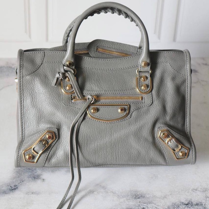 Balenciaga small city edge griss acier ghw
