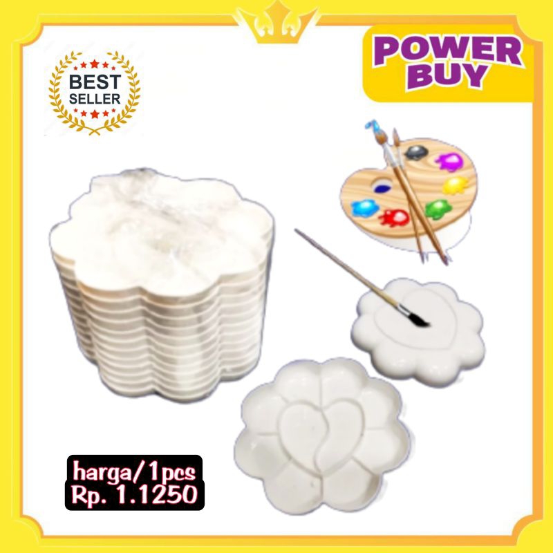

1 pcs PALET SAKURA WARNA PUTIH/PALET LUKIS ANAK TERMURAH/PIRING CAT AIR SAKURA