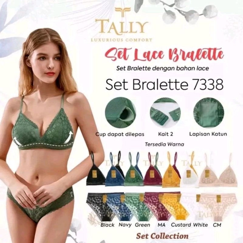 Bralette set tally murah meriah